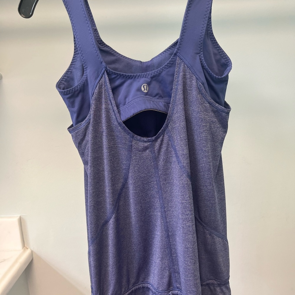 Purple Lululemon tank with built in sports bra Size 4